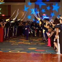Color guard presenting the American flag