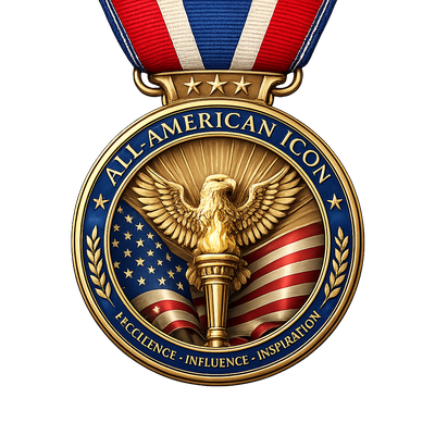 All-American Icon Award medal