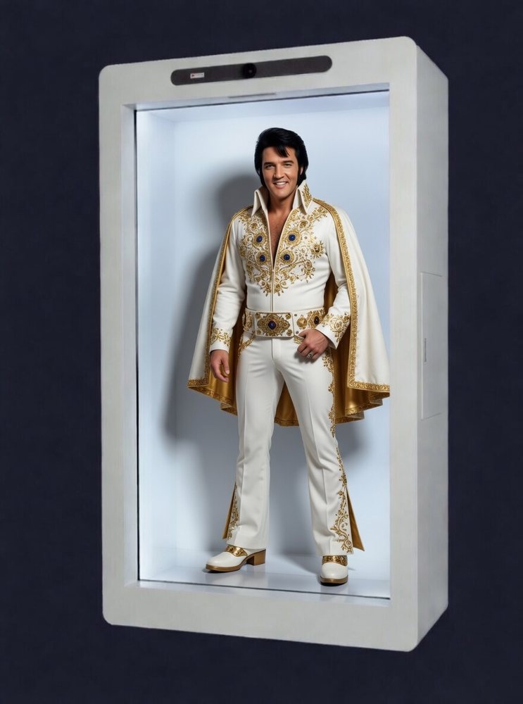 Hologram-style display of Elvis