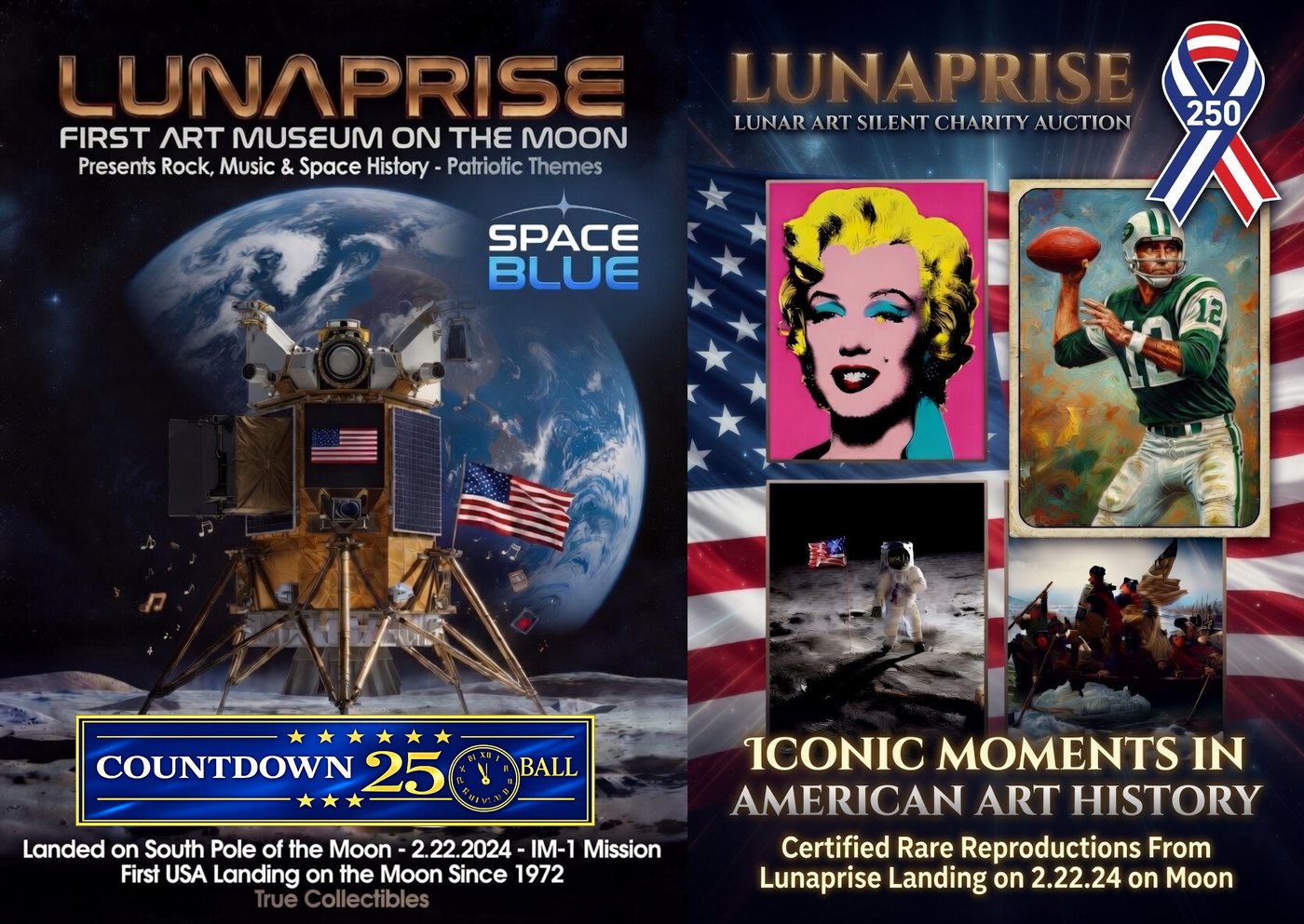 Lunaprise — First Art Museum on the Moon: lunar landing and iconic moments in American art history, presented by Space Blue